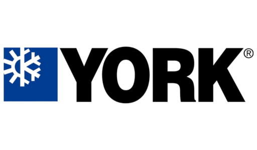 Logo de la marca York con copo de nieve azul, fabricante de sistemas de climatización y minisplits