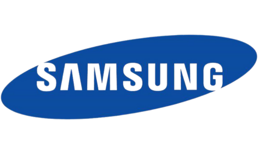 Logotipo oficial de Samsung, marca internacional de tecnología y climatización